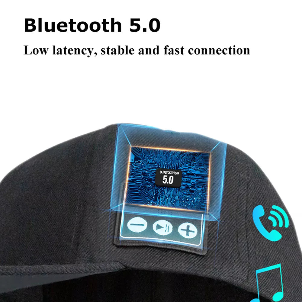 قبعة بيسبول مزودة بمكبر صوت Bluetooth — لاسلكية أنيقة ومقاومة للماء