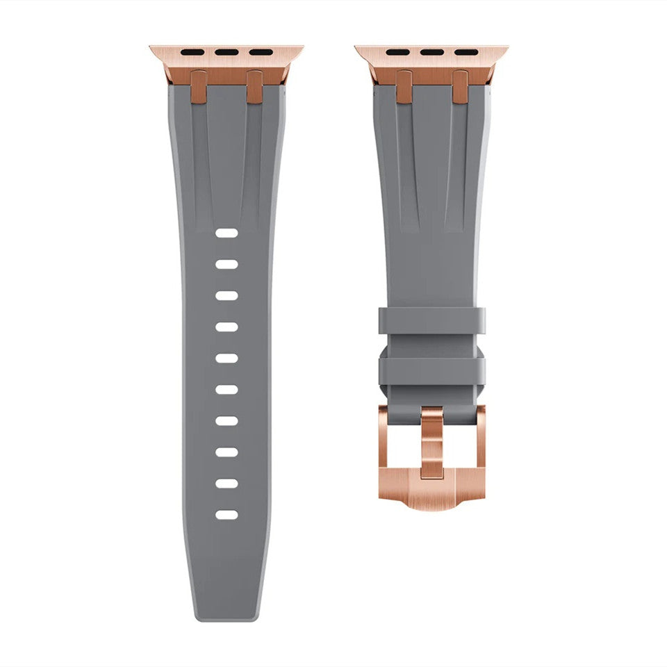 NovaFlex Liquid Silicone Strap for Apple Watch Edition — Polished Metal End Cap