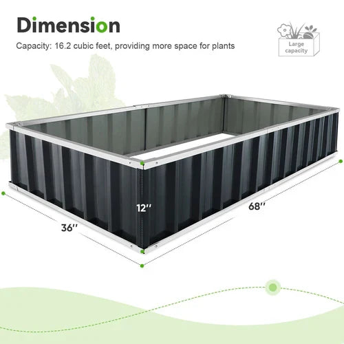 Canteiro elevado de exterior para flores e legumes