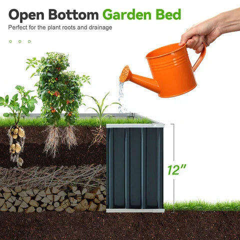 Canteiro elevado de exterior para flores e legumes