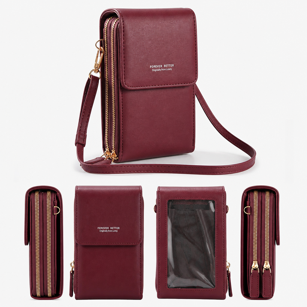 VividGuard – Hands-Free Touchscreen Crossbody Phone Bag with RFID Protection - Souliia