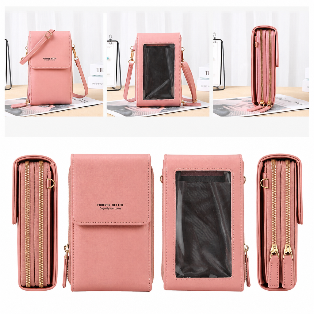 VividGuard – Hands-Free Touchscreen Crossbody Phone Bag with RFID Protection - Souliia