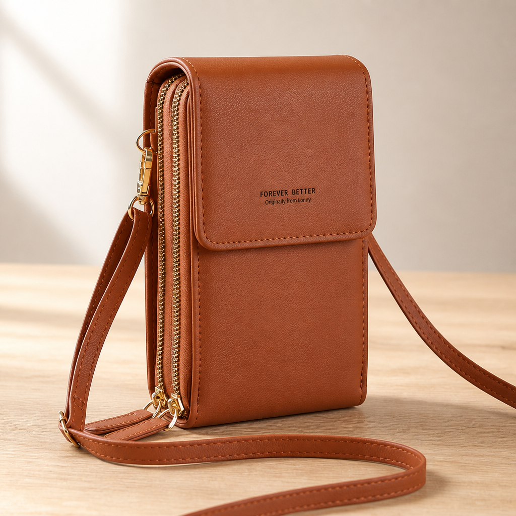 VividGuard – Hands-Free Touchscreen Crossbody Phone Bag with RFID Protection - Souliia