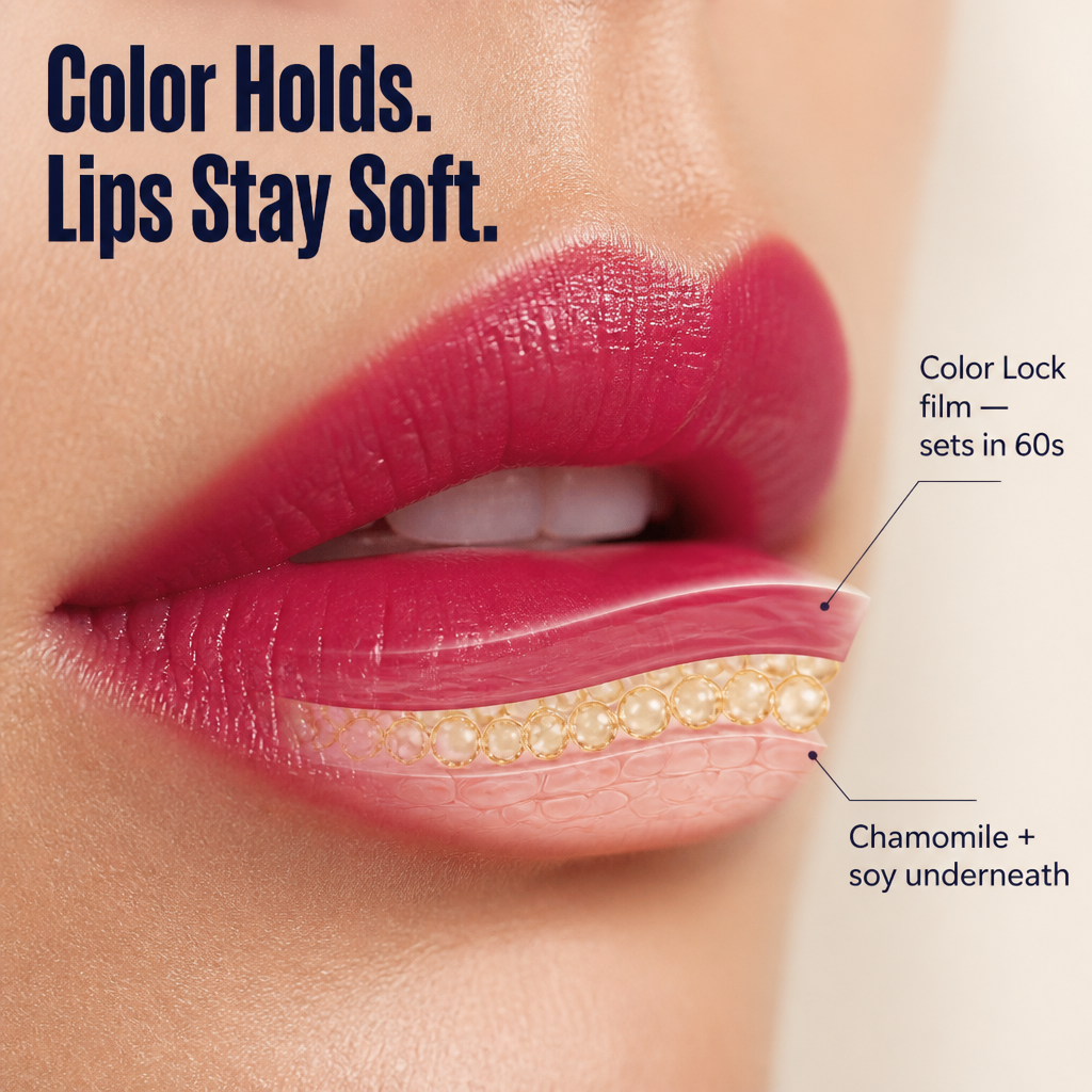 RadianceLock Lip Glow — Απόκτησε έντονο χρώμα που διαρκεί όλο το δείπνο χωρίς να ξηραίνει τα χείλη - Souliia
