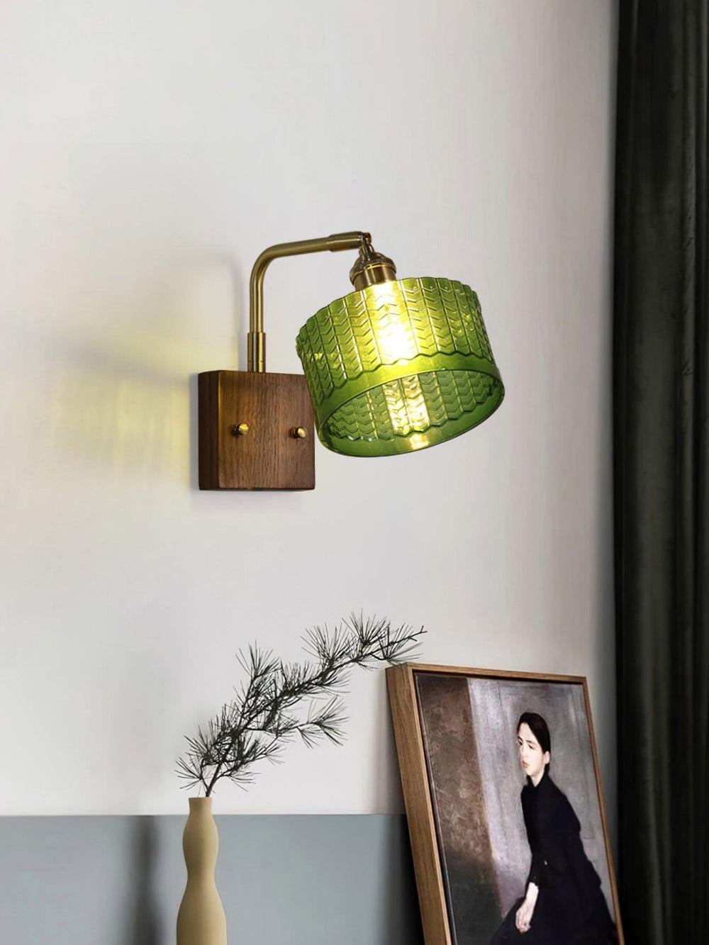 Ripple Glass Wall Sconce – Vintage Style Bedside Accent Light for Bedroom | Souliia
