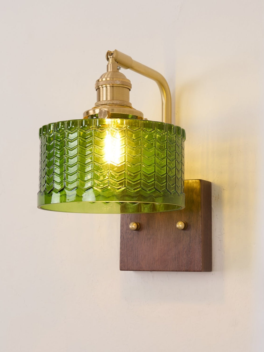 Ripple Glass Wall Sconce – Vintage Style Bedside Accent Light for Bedroom | Souliia