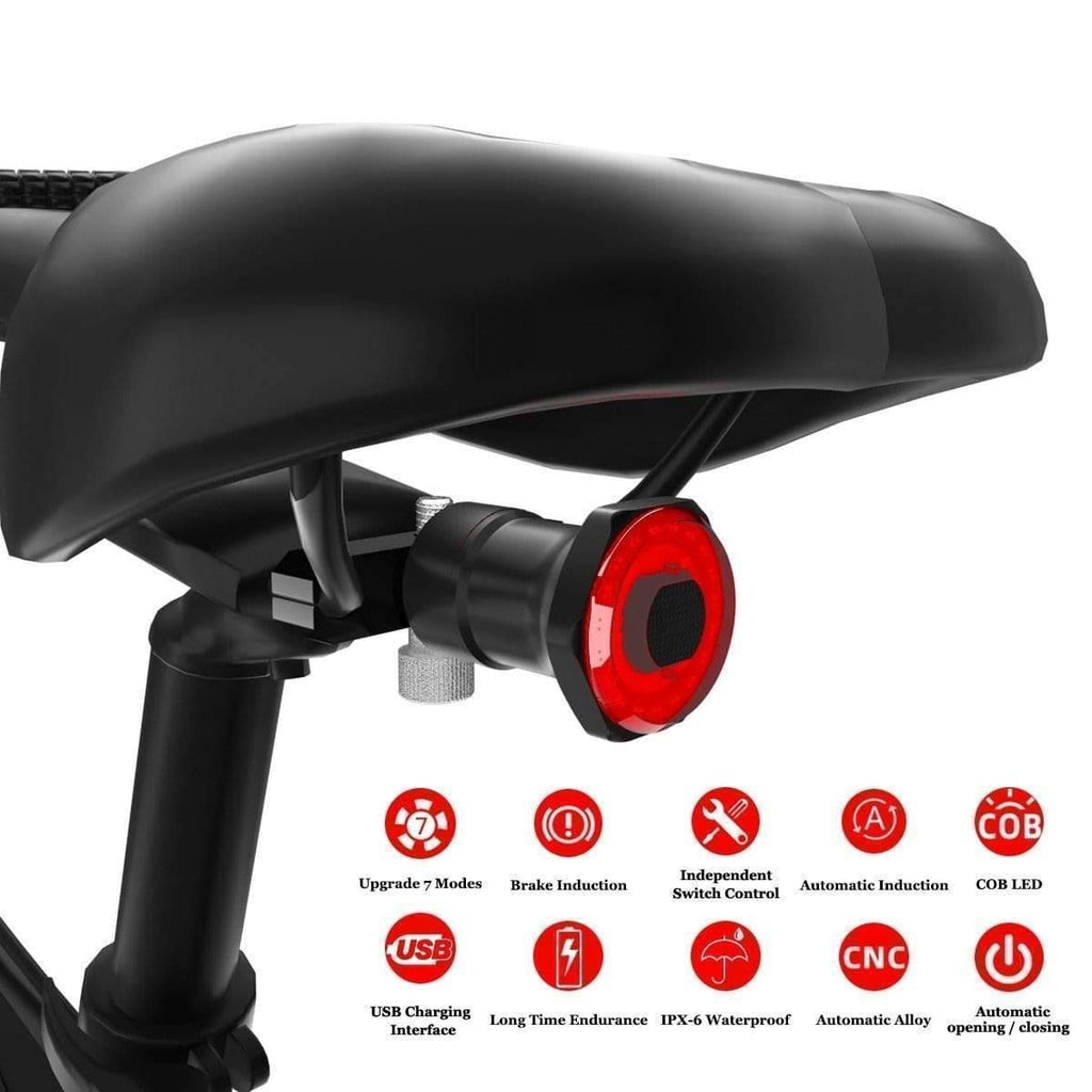 Feu arrière rechargeable par USB avec détection intelligente du freinage pour vélos - Souliia