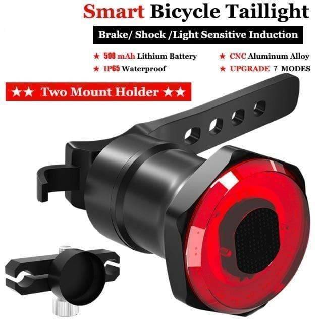 Feu arrière rechargeable par USB avec détection intelligente du freinage pour vélos - Souliia