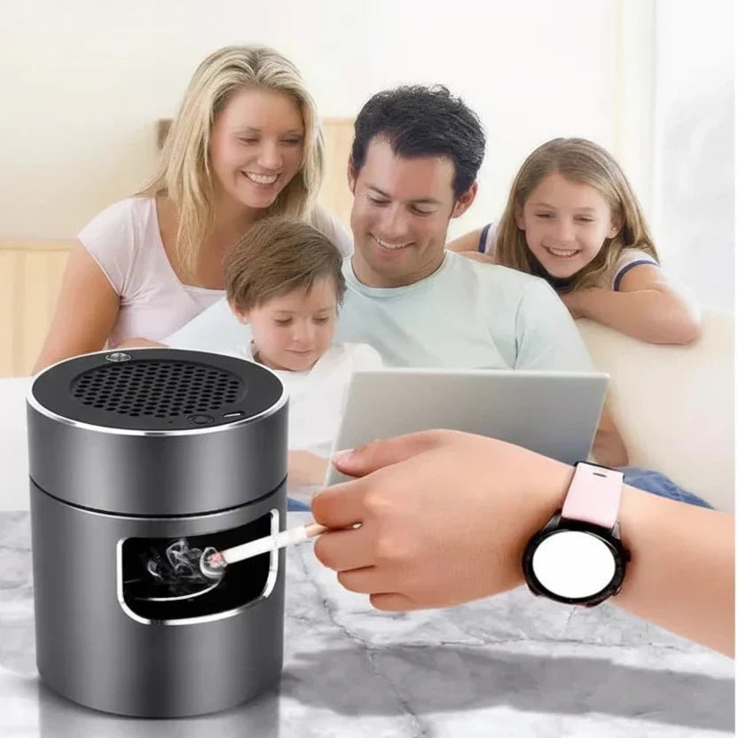 PureNova Compact Smokeless Ashtray — HEPA Filter & USB Ion Technology