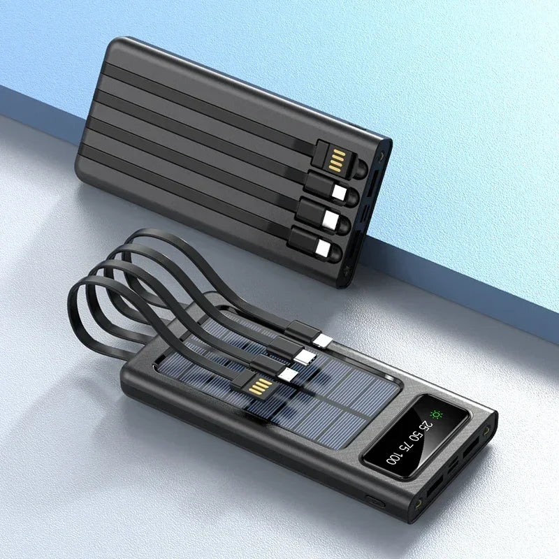 Solcellsdriven powerbank på 20000mah — bärbar reservladdare