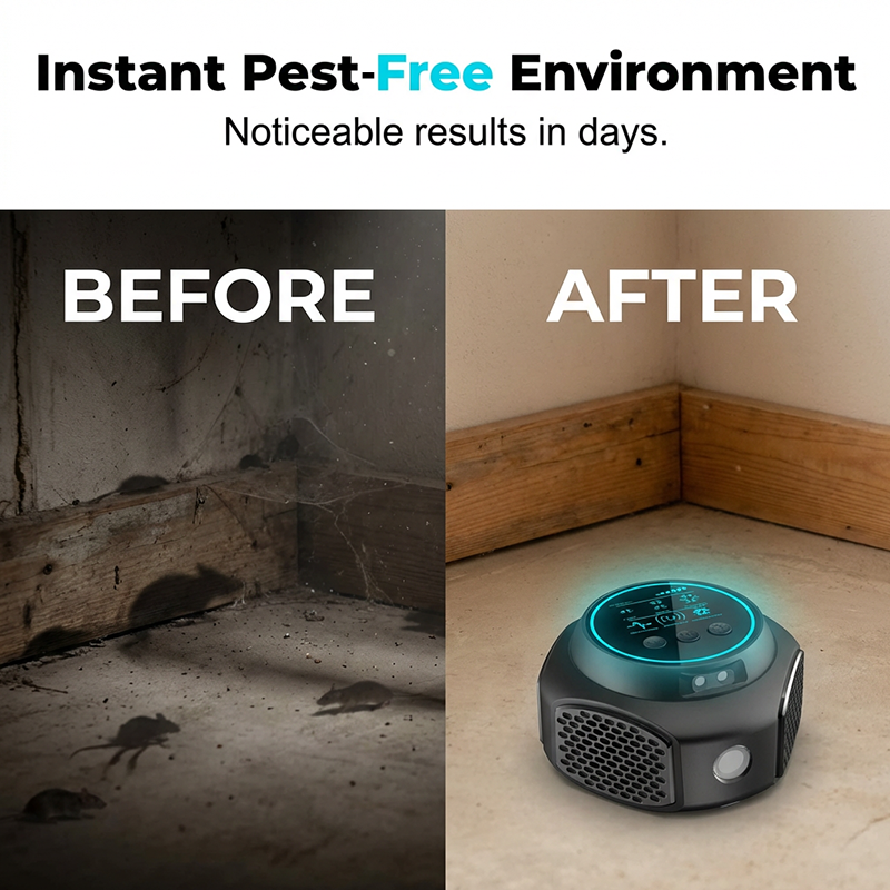 Ultrasonic Pest Repeller with Touchscreen Display - Souliia