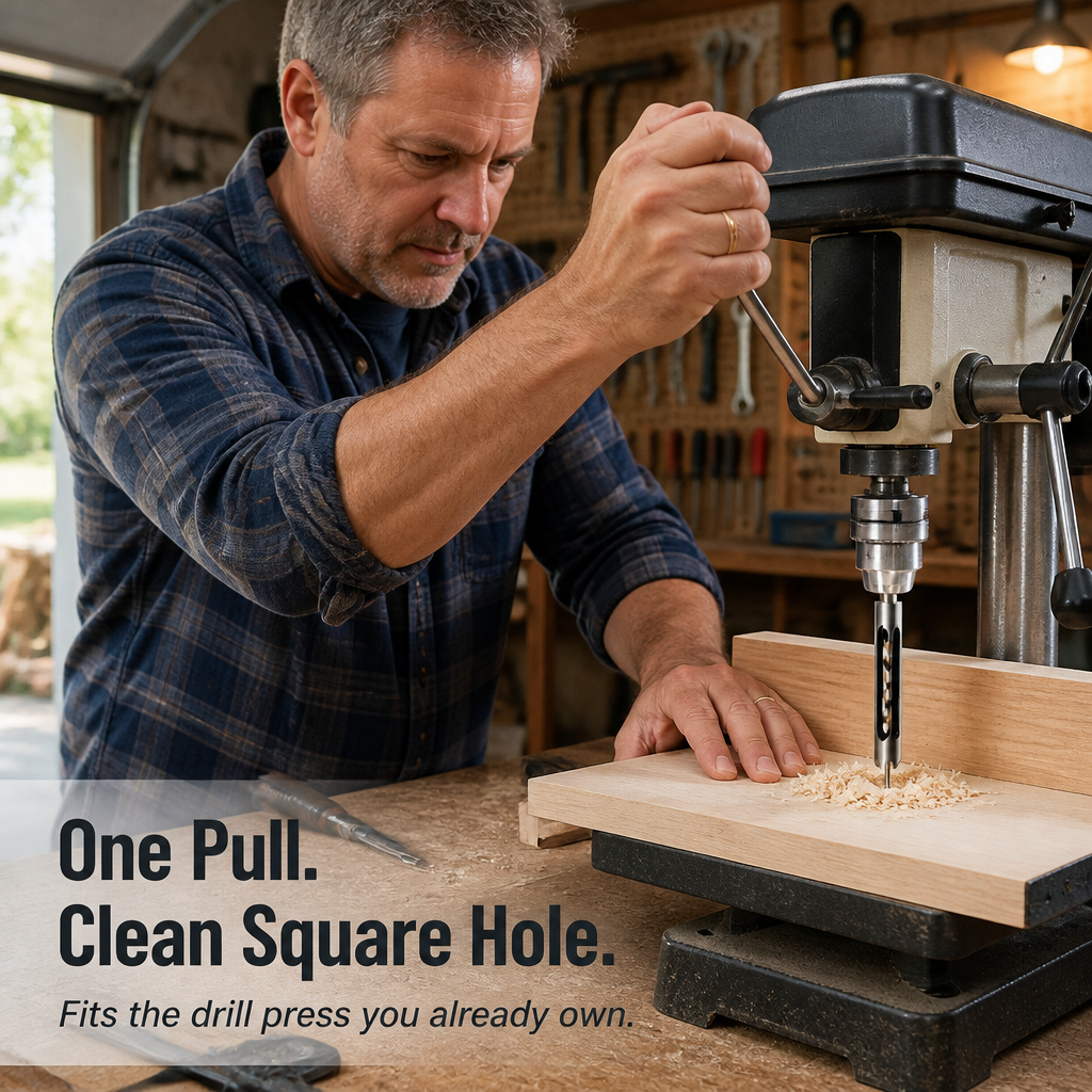 SharpEdge — Drill Clean Square Mortises Without Hand-Chiseling for Hours - Souliia
