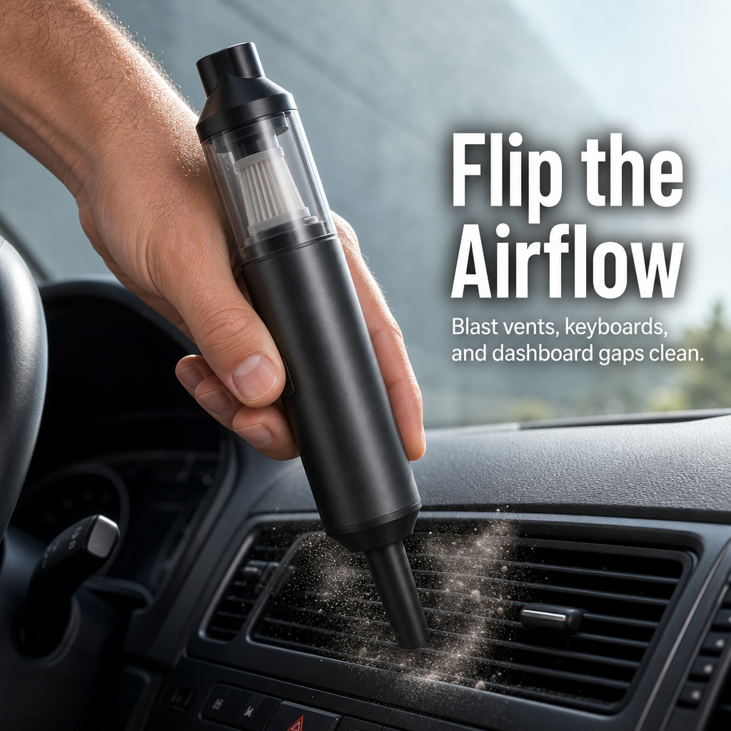 TurboSweep — Vacuum and Blow Clean Your Whole Car in One Charge - Souliia