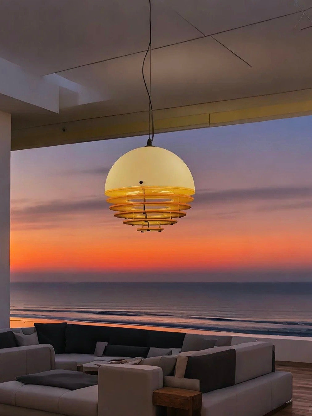 Sunset Pendelleuchte – Emotionale Stimmungsleuchte im Bauhaus-Design - AFTERGLOW S1 | Souliia