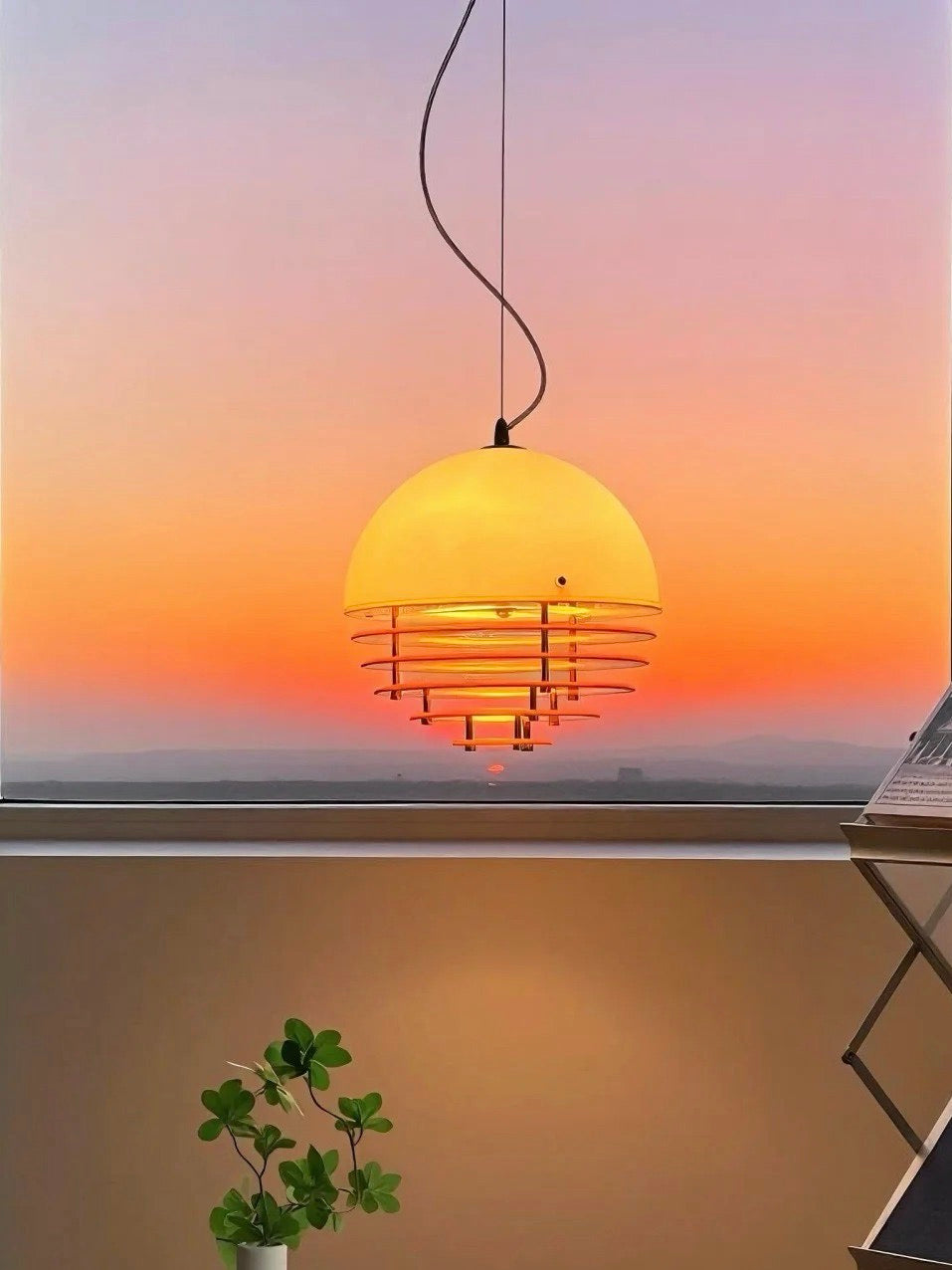 Sunset Pendelleuchte – Emotionale Stimmungsleuchte im Bauhaus-Design - AFTERGLOW S1 | Souliia
