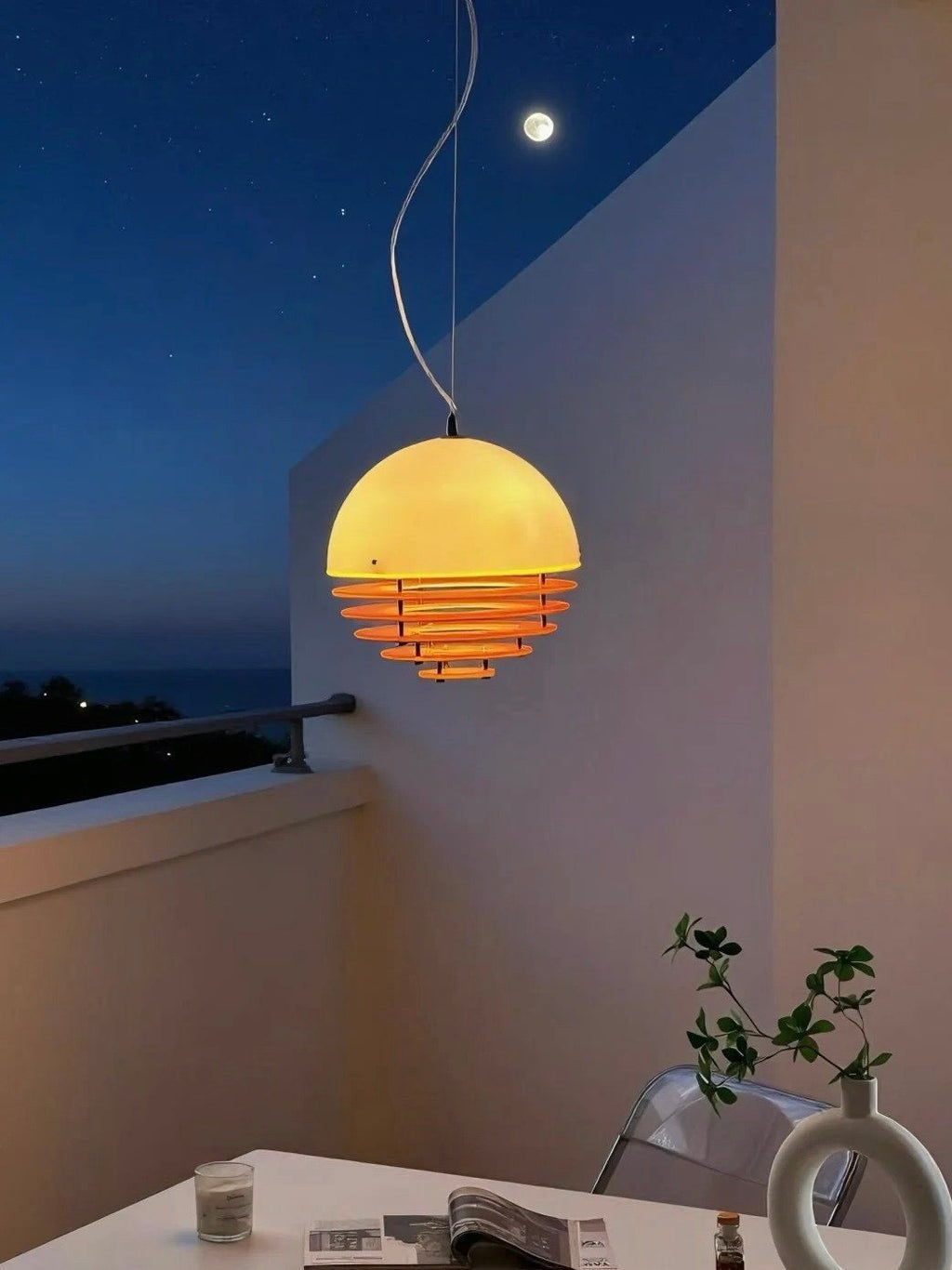 Sunset Pendelleuchte – Emotionale Stimmungsleuchte im Bauhaus-Design - AFTERGLOW S1 | Souliia