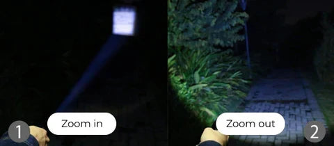 Taktická svítilna s dobíjecí baterií - velmi jasné LED světlo - Souliia