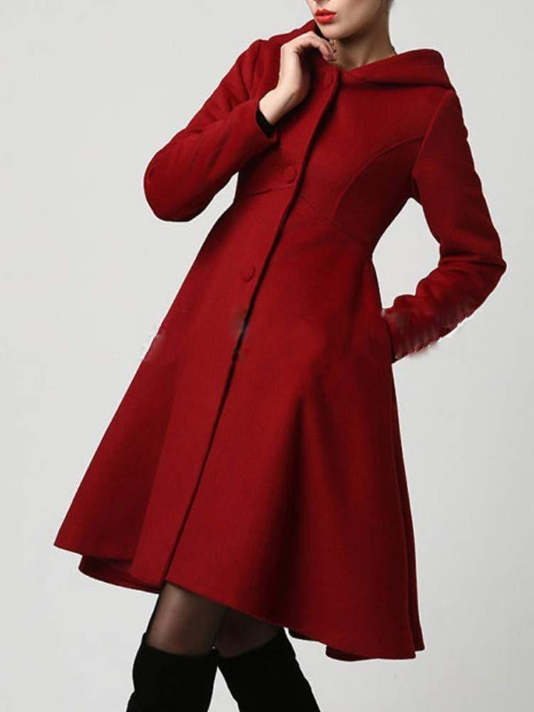 Simple Button Coat — Turtleneck Long-Sleeve Design
