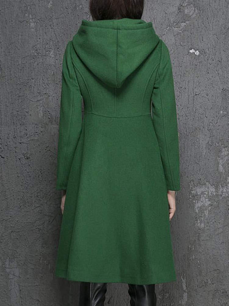Simple Button Coat — Turtleneck Long-Sleeve Design