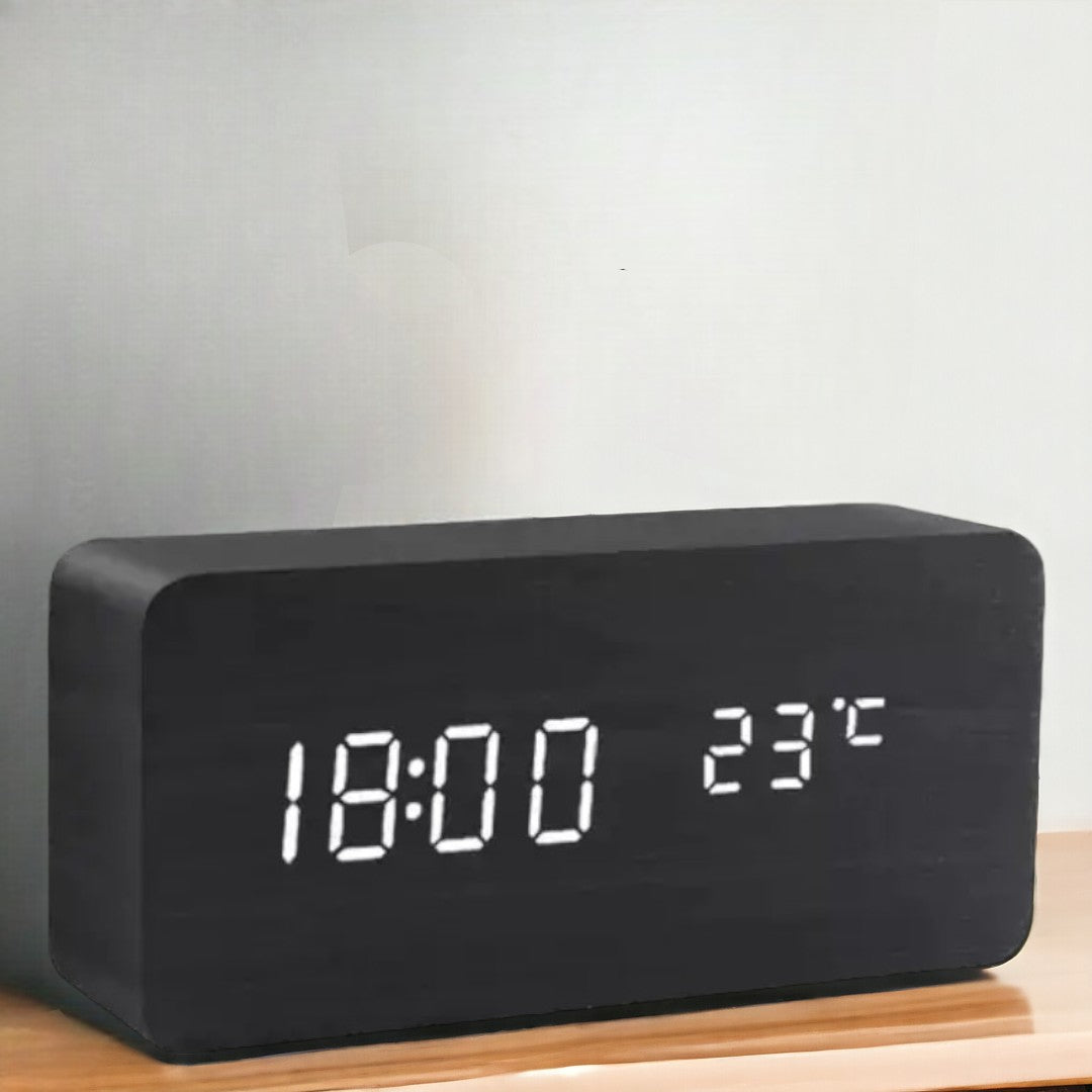 Voice-Controlled LED Clock – Sleek Design for Minimalist Spaces - Souliia