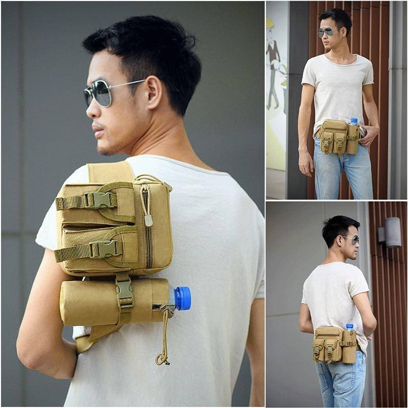 Pochette polyvalente pour téléphone et gourde tactique d’extérieur - Souliia