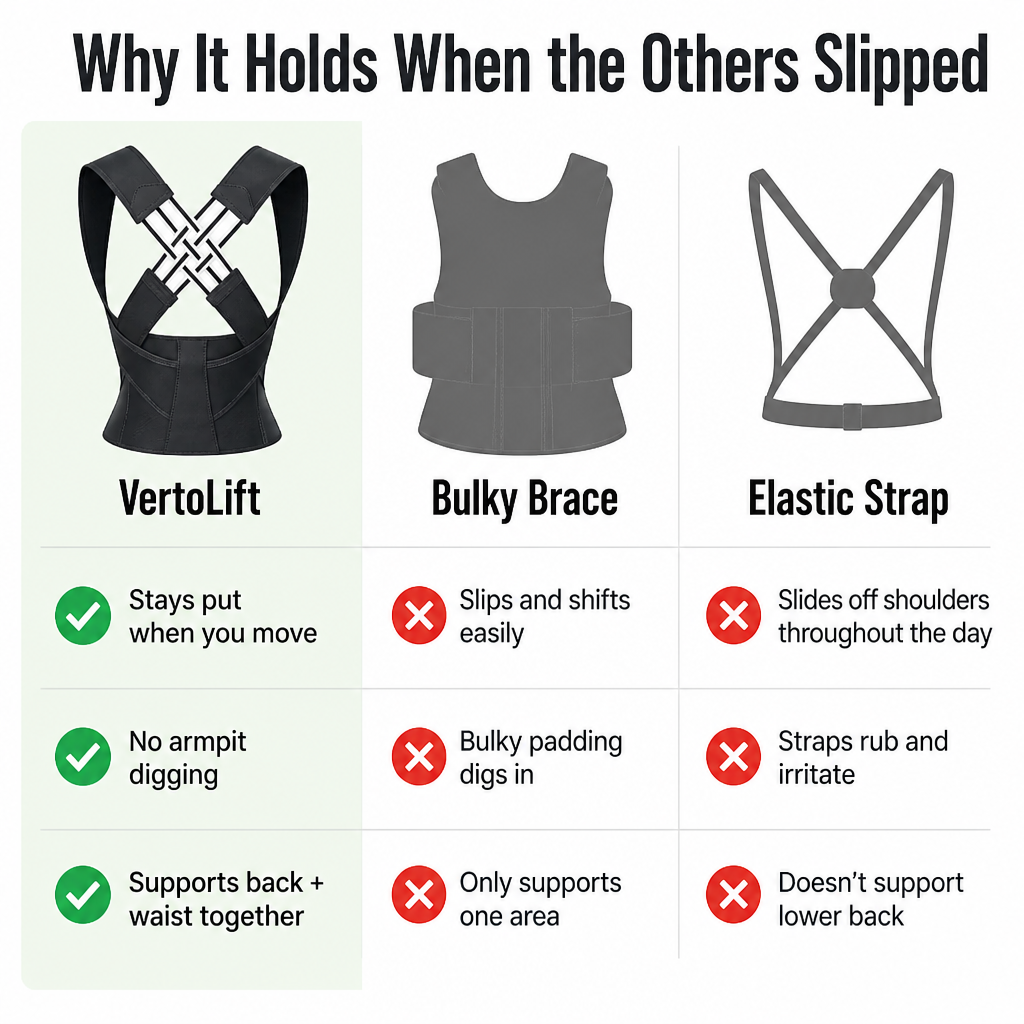 VertoLift — Sit and Stand Straighter Without the Armpit-Digging, Slipping Brace - Souliia