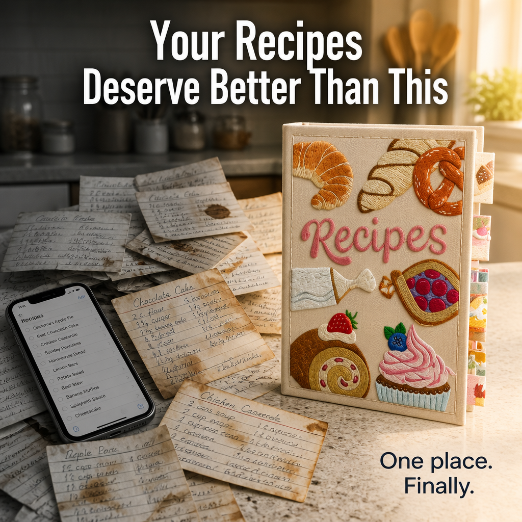 SavoraCraft — Stitch Your Family Recipes Into a Keepsake Worth Passing Down - Souliia