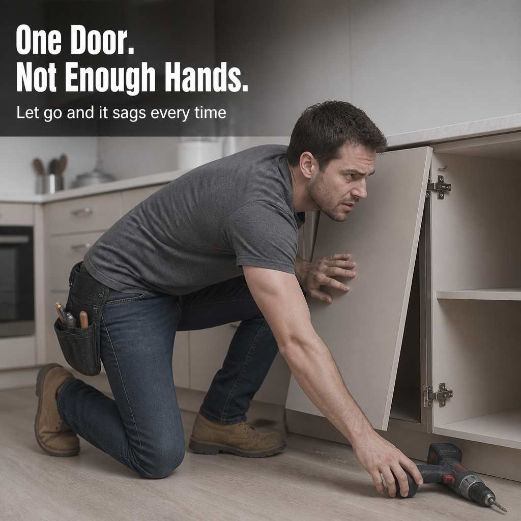 TrueAlign — Hang Cabinet Doors Dead Level the First Time, Solo - Souliia