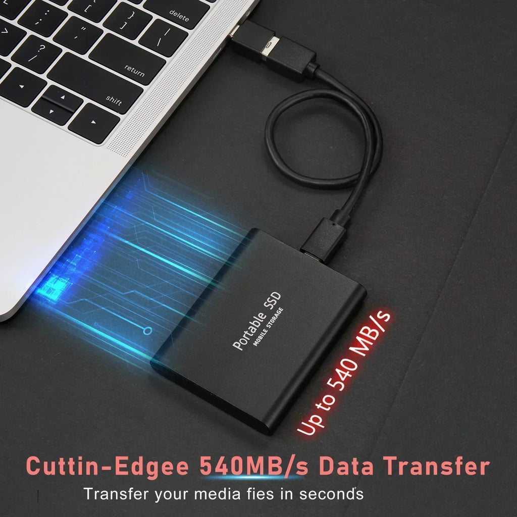 Portable External SSD | USB 3.1 Type C Fast Storage | Up to 128GB