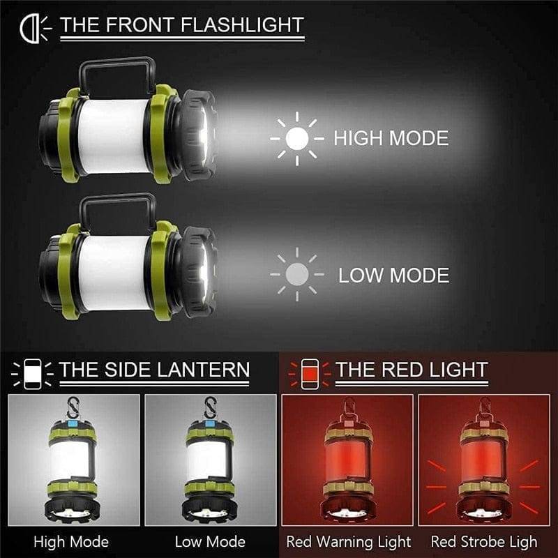 Rechargeable Camping Lantern and Power Bank - 6 Functions - Souliia