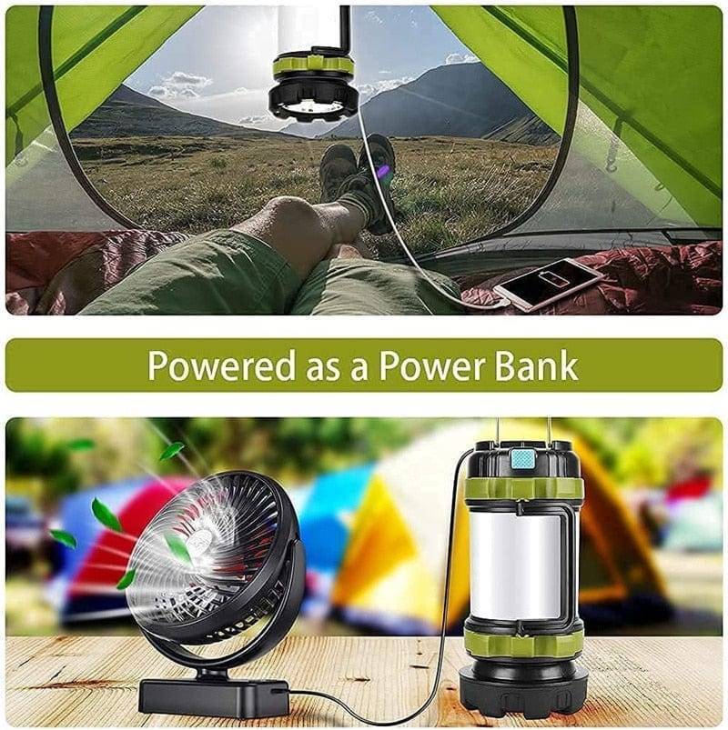 Rechargeable Camping Lantern and Power Bank - 6 Functions - Souliia