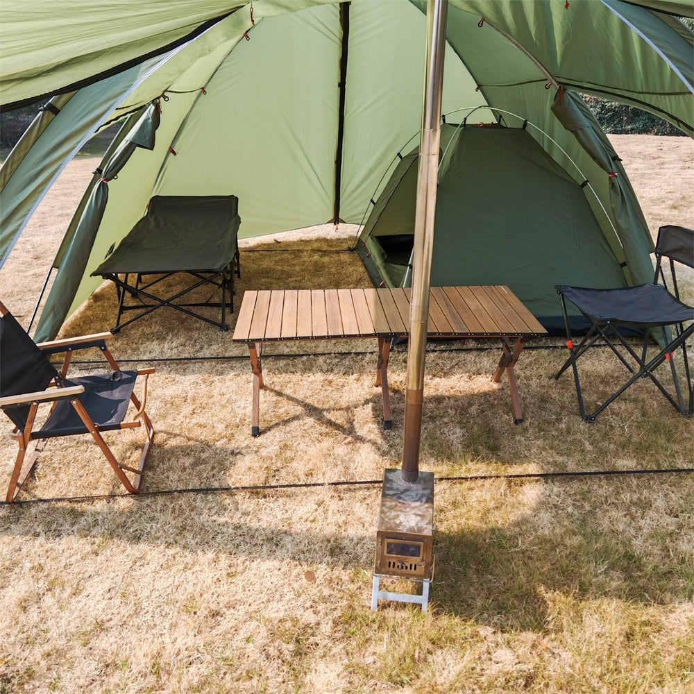 Tunnel Tent for 6 People with Canopy for Camping - Souliia