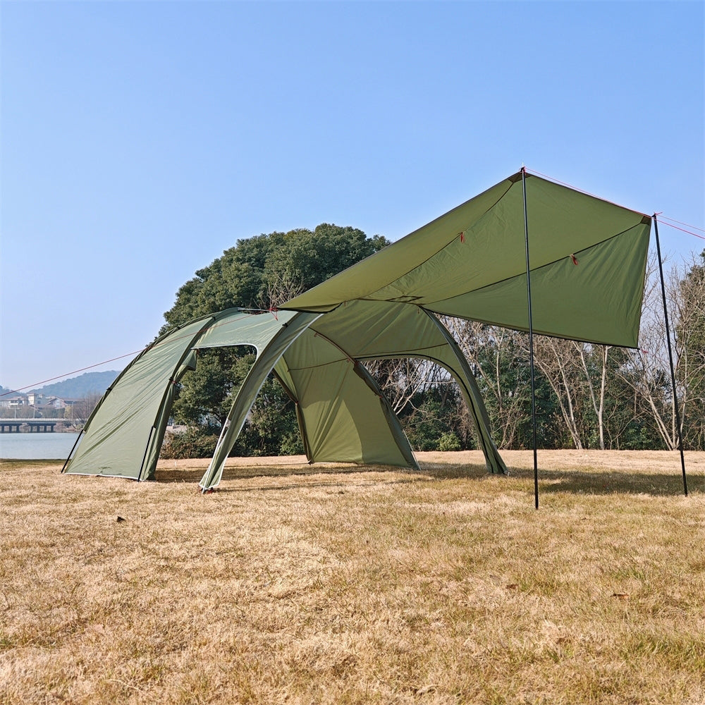 Tunnel Tent for 6 People with Canopy for Camping - Souliia