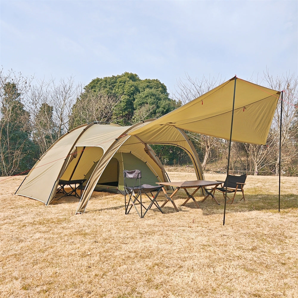 Tunnel Tent for 6 People with Canopy for Camping - Souliia