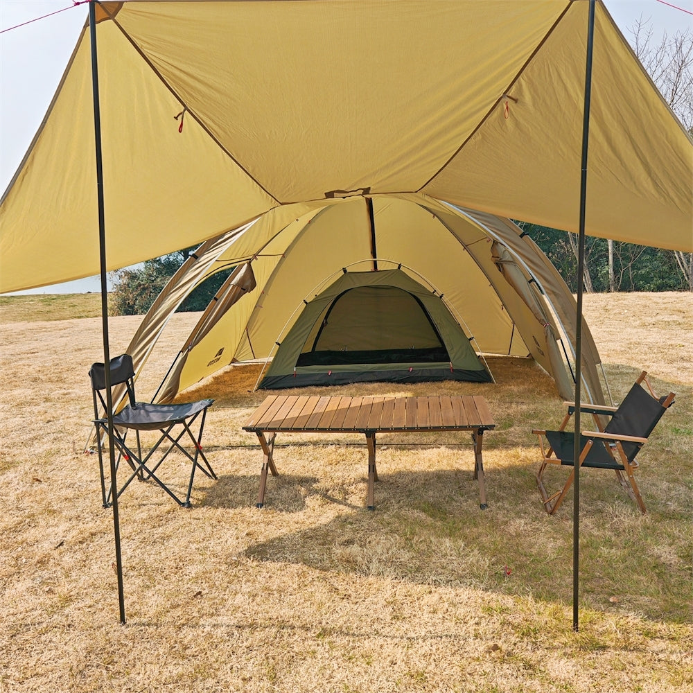 Tunnel Tent for 6 People with Canopy for Camping - Souliia