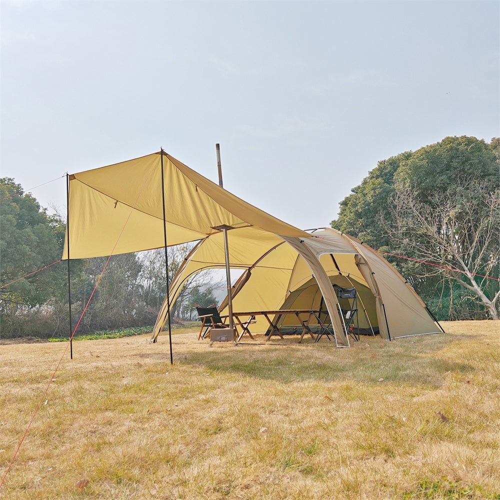 Tunnel Tent for 6 People with Canopy for Camping - Souliia