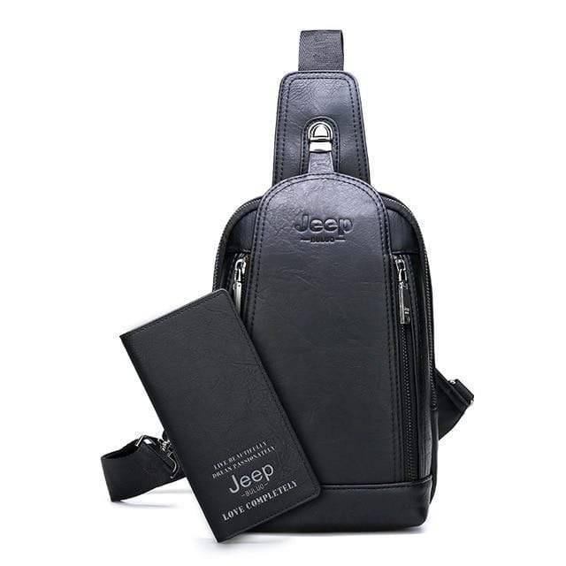 Travel and Hiking Sling Bag Made of Sturdy Leather - Souliia