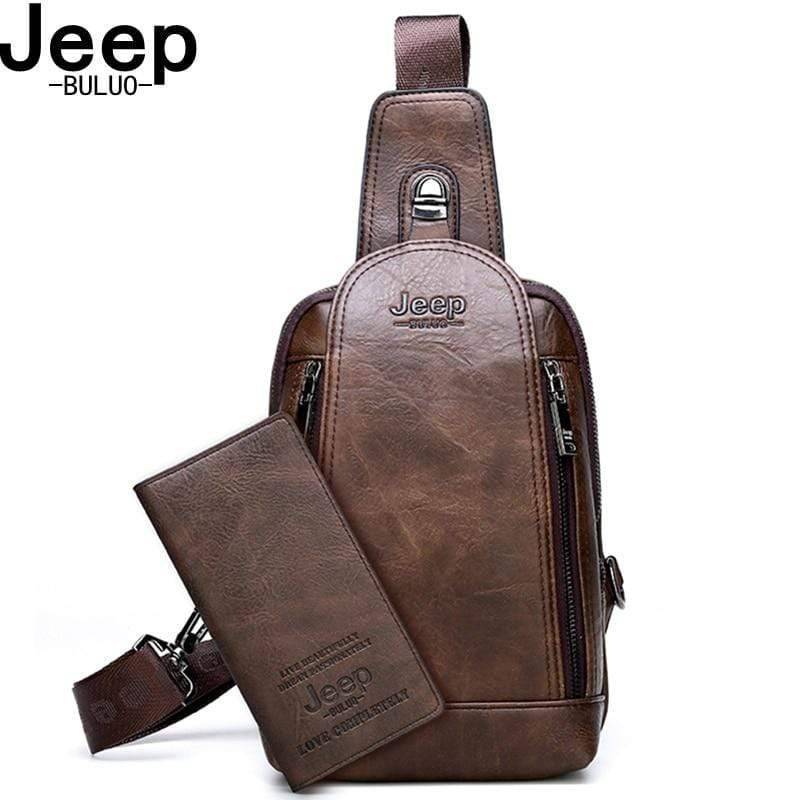 Travel and Hiking Sling Bag Made of Sturdy Leather - Souliia