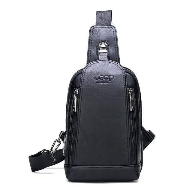 Travel and Hiking Sling Bag Made of Sturdy Leather - Souliia