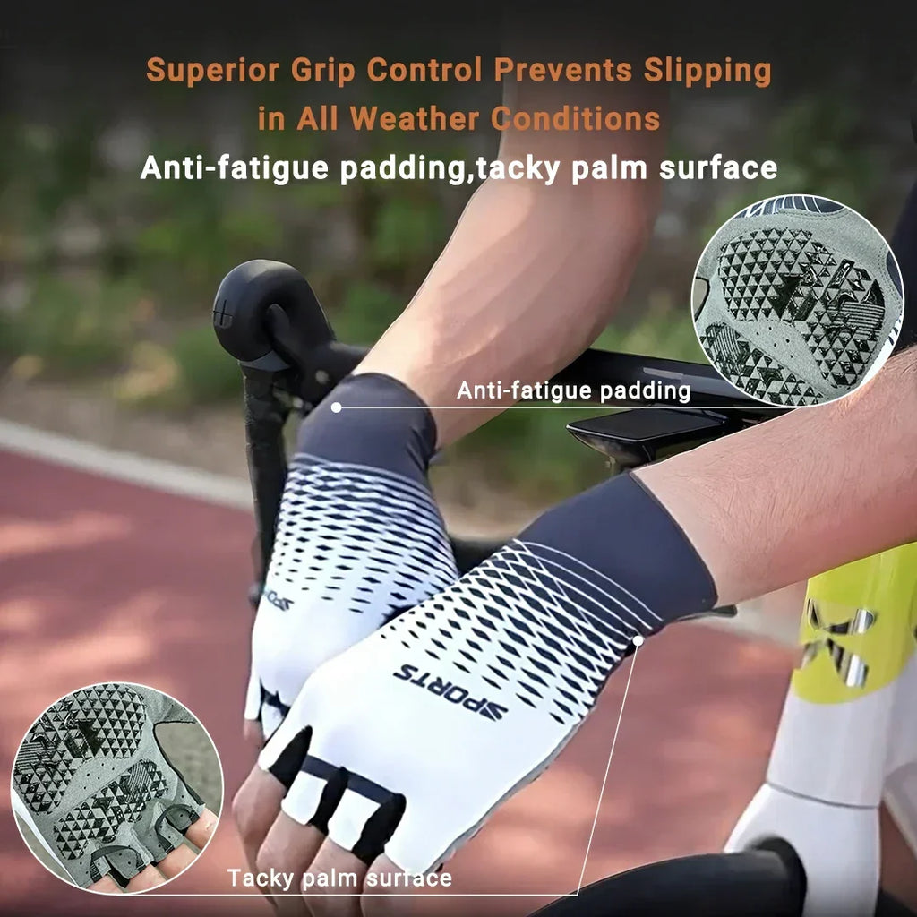 Shock-Absorbing Half-Finger Gloves for Cycling - Souliia