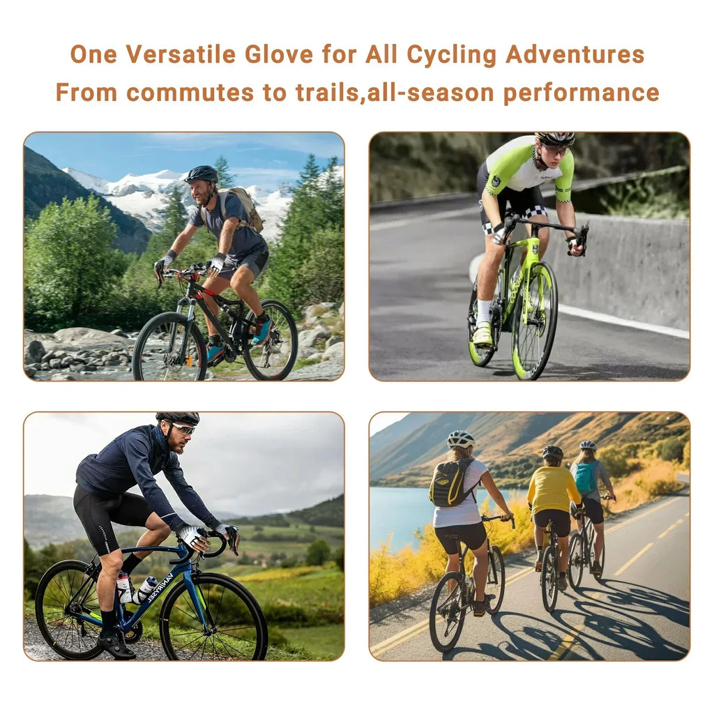 Shock-Absorbing Half-Finger Gloves for Cycling - Souliia