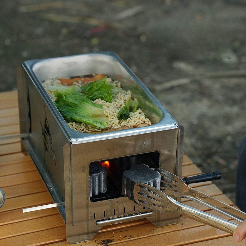 Versatile Charcoal Grill and Camping Stove for Outdoor Cooking - Souliia