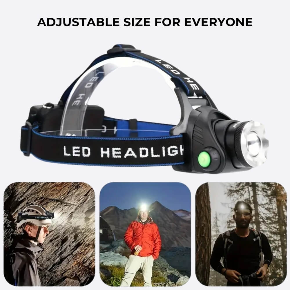 Rechargeable Headlamp for Outdoor Use with LED Lighting - Souliia