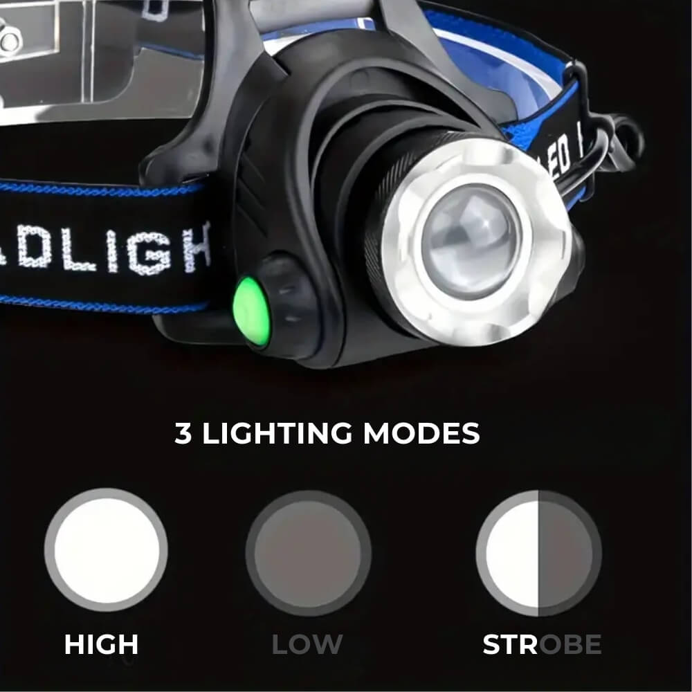 Rechargeable Headlamp for Outdoor Use with LED Lighting - Souliia