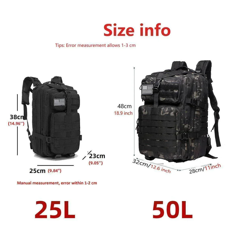 Trekking Backpack for Camping and Hiking - Outdoor Tactical Gear - Souliia