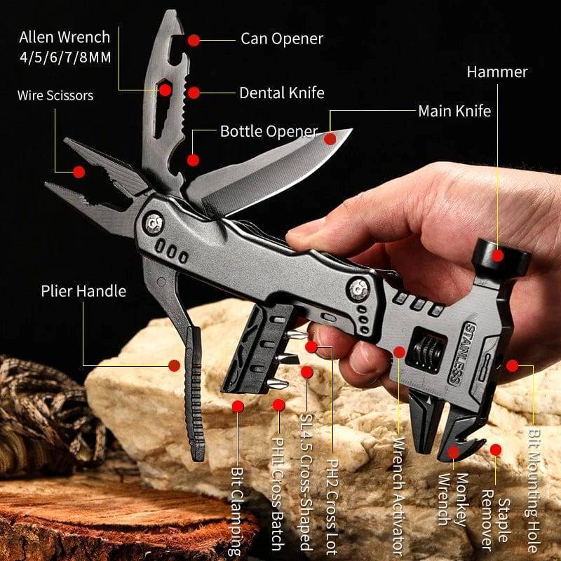 Versatile Outdoor Wrench Tool made of Stainless Steel - Souliia