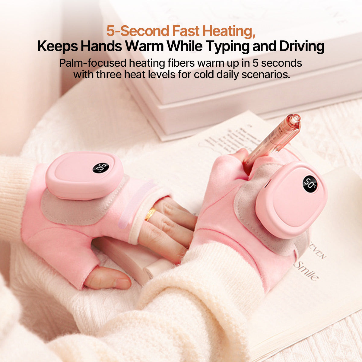 Warm Cycling and Office Gloves with Heating for Winter - Souliia