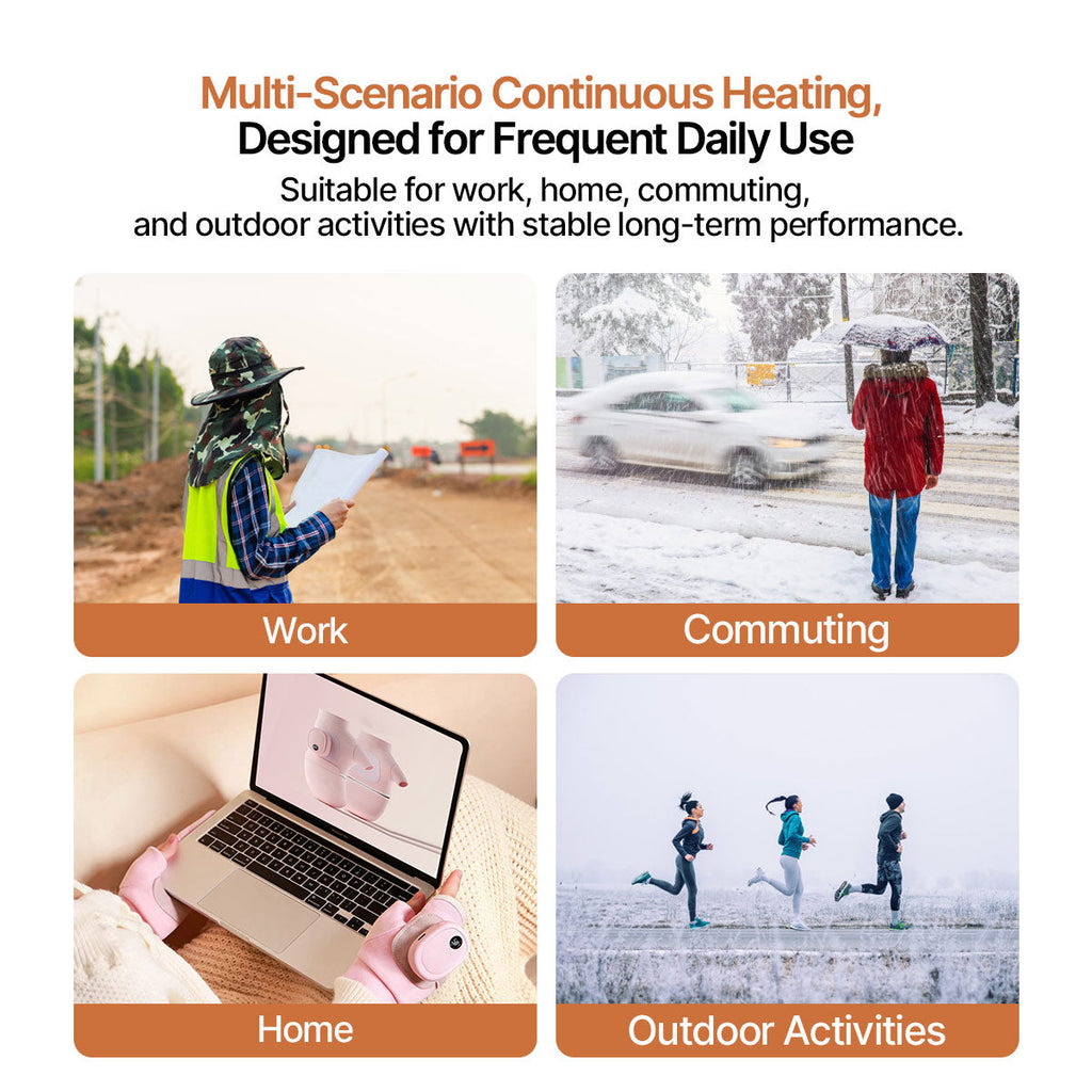 Warm Cycling and Office Gloves with Heating for Winter - Souliia