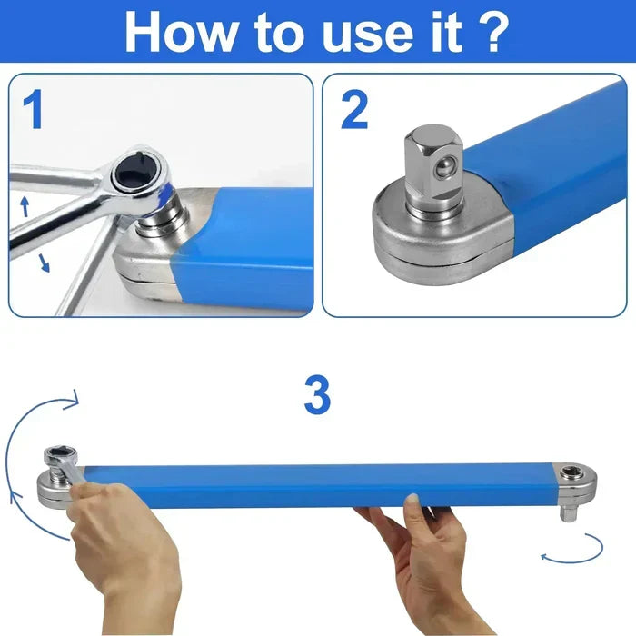Cheie universală de prelungire — Acces la elemente de fixare strâmte și greu accesibile