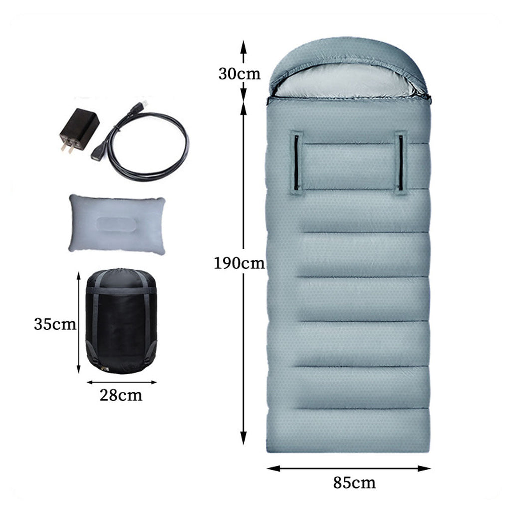 Winter Camping Sleeping Bag with USB Heating Feature - Souliia